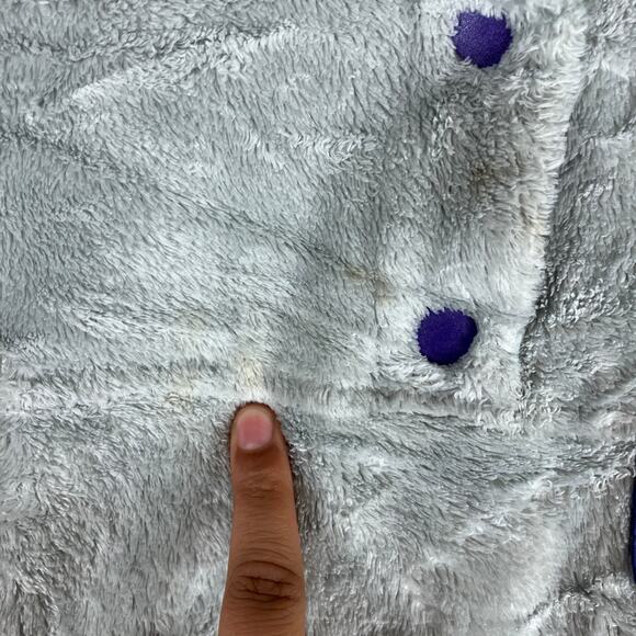 Free Country Womens Jacket Gray Purple Plush Fleece Pullover Snaps XL - Picture 12 of 13